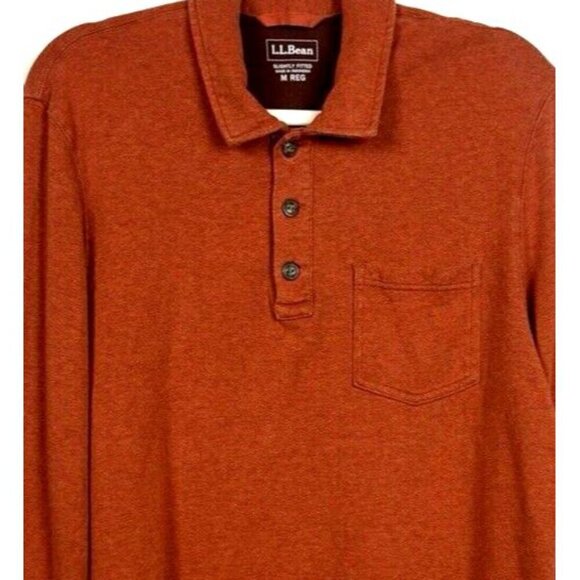 LL Bean Men's Medium Polo Long-Sleeve Gorpcore Athleisure Outdoor Lifestyle - Picture 6 of 10